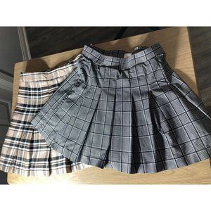 LOT 2- 90's STYLE-Plaid Skirts-Juniors-Excellent Condition- SIZE SMALL